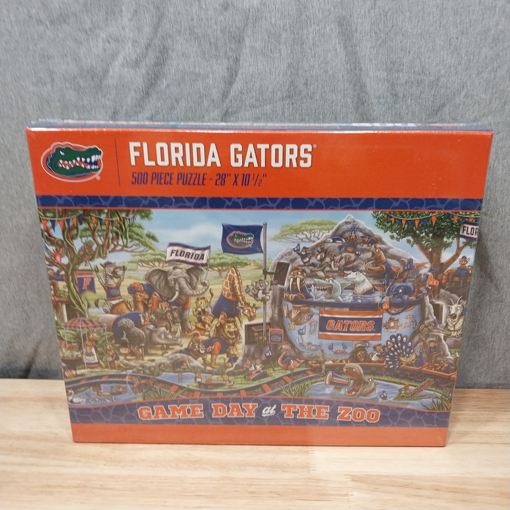 Florida Gators Puzzle Unisex 500 Piece Game Day at the Zoo Blue Orange YouTheFan